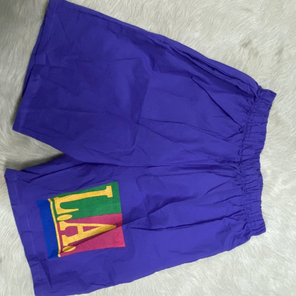 LA purple shorts